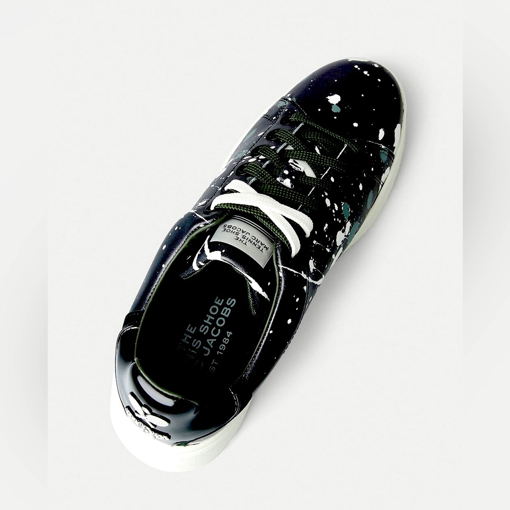 The Paint Splatter Tennis Sneakers in Black by Marc Jacobs - Excellent Condition - Picture 15 of 16